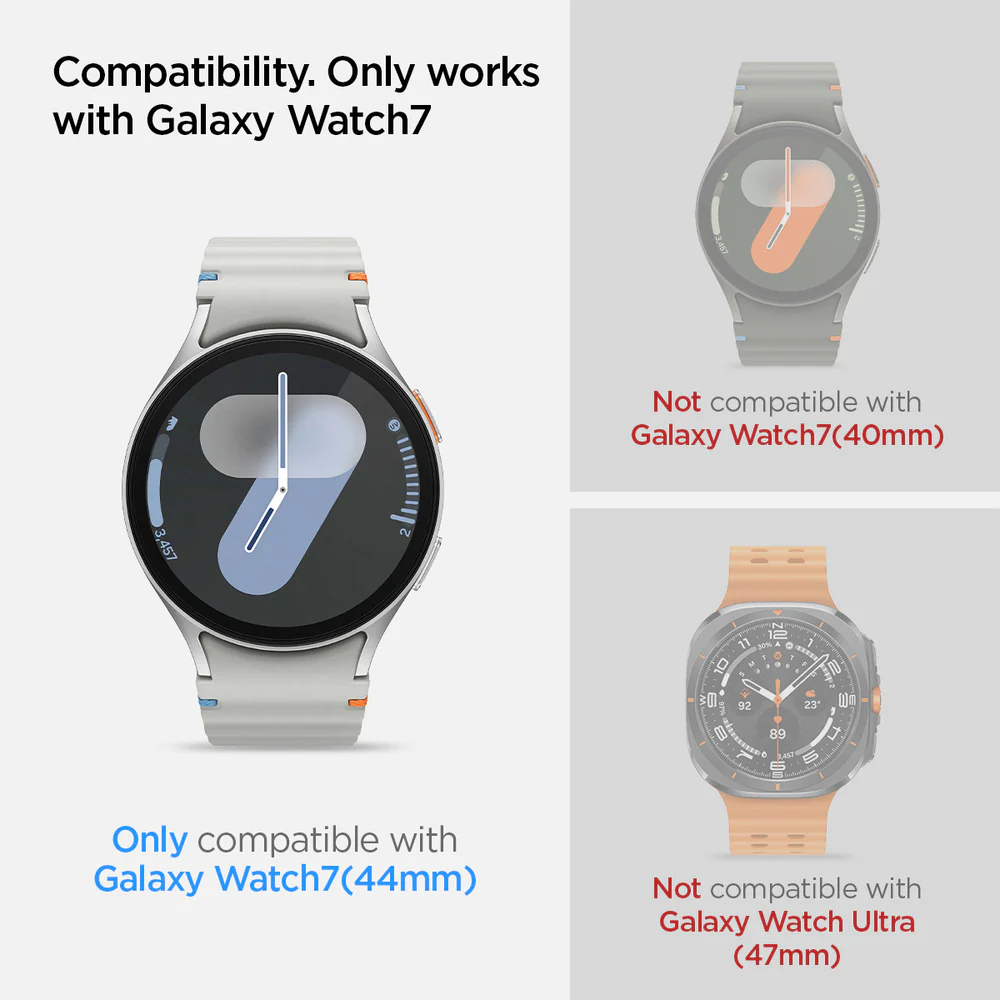Spigen Galaxy Watch 44mm EZ Fit GLAS.tR Slim Glass Screen Protector 2PCS (Clear) - Image 5