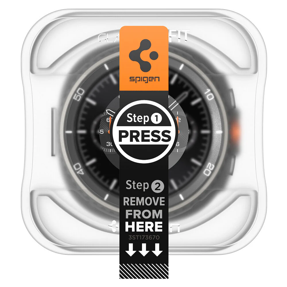 Spigen Galaxy Watch 46mm GLAS.tR EZ Fit Glass Screen Protector 2PCS (Clear) - Image 3