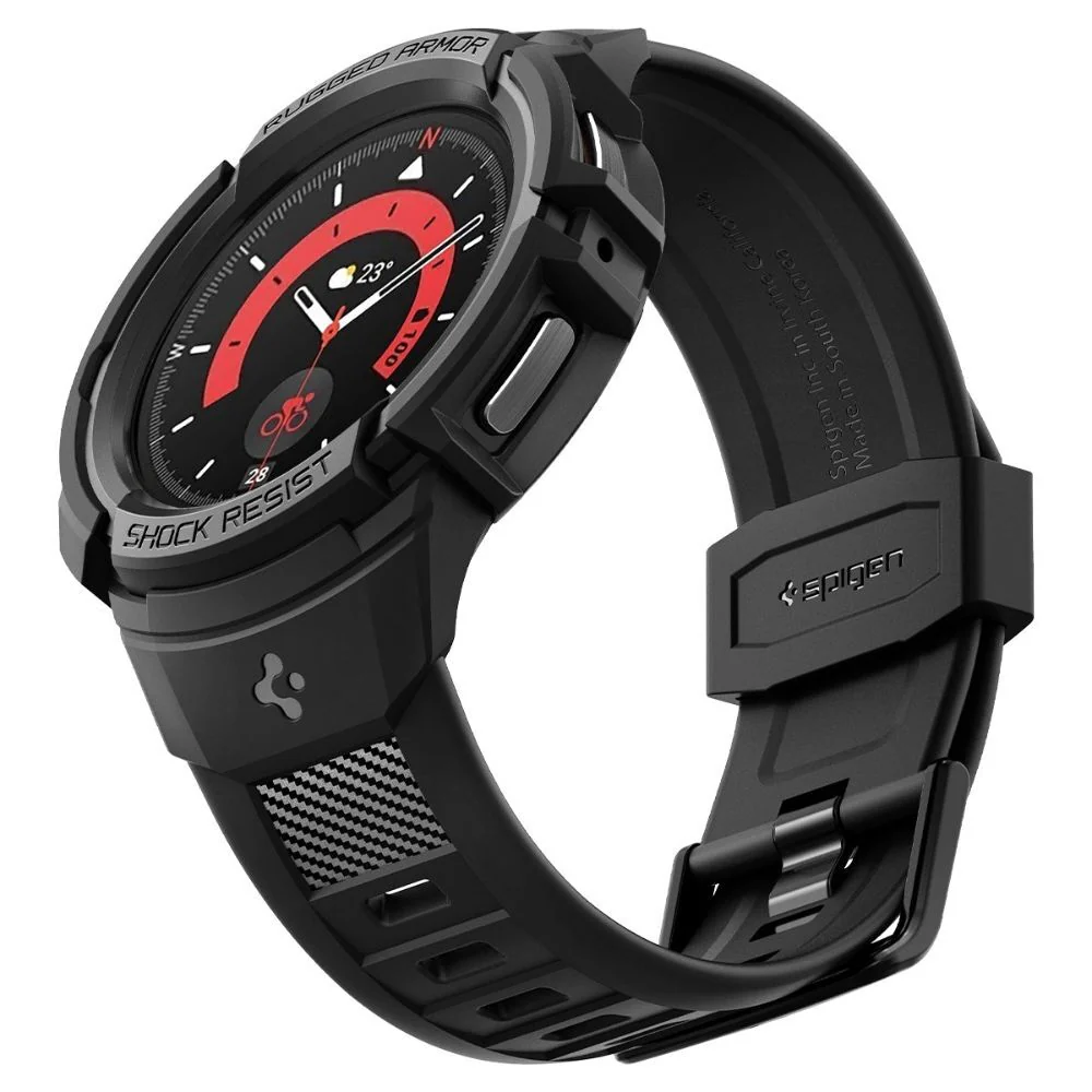 Spigen Galaxy Watch 5 Pro 45mm Rugged Armor Pro Case (Black) - Image 3