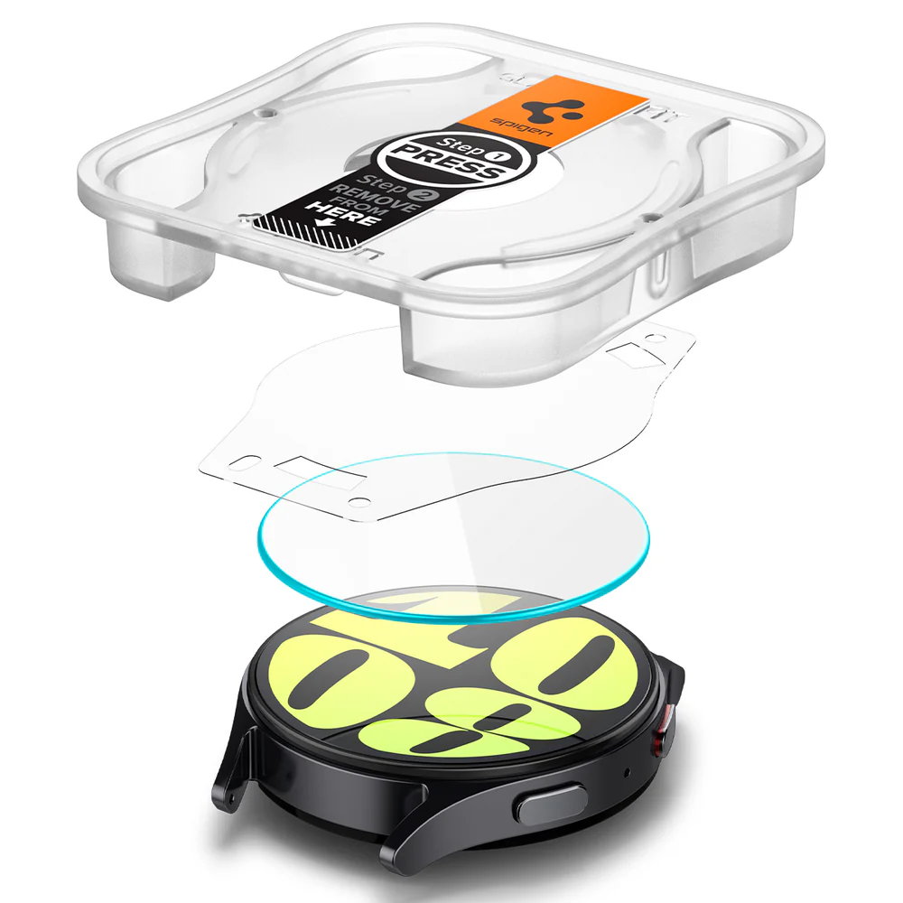Spigen Galaxy Watch 7 40mm EZ Fit GLAS.tR Slim Glass Screen Protector 2PCS (Clear) - Image 3