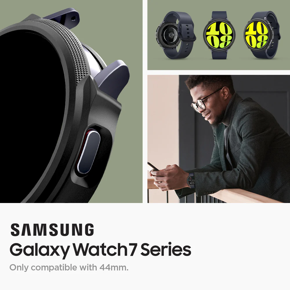 Spigen Galaxy Watch 7 44mm Liquid Air Case (Black) - Image 2
