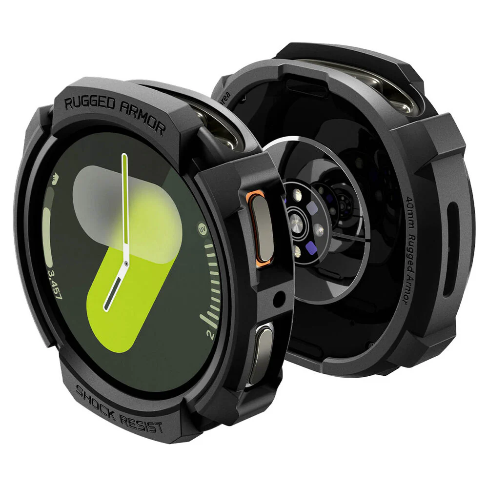 Spigen Galaxy Watch 8 40mm Rugged Armor Case (Black)