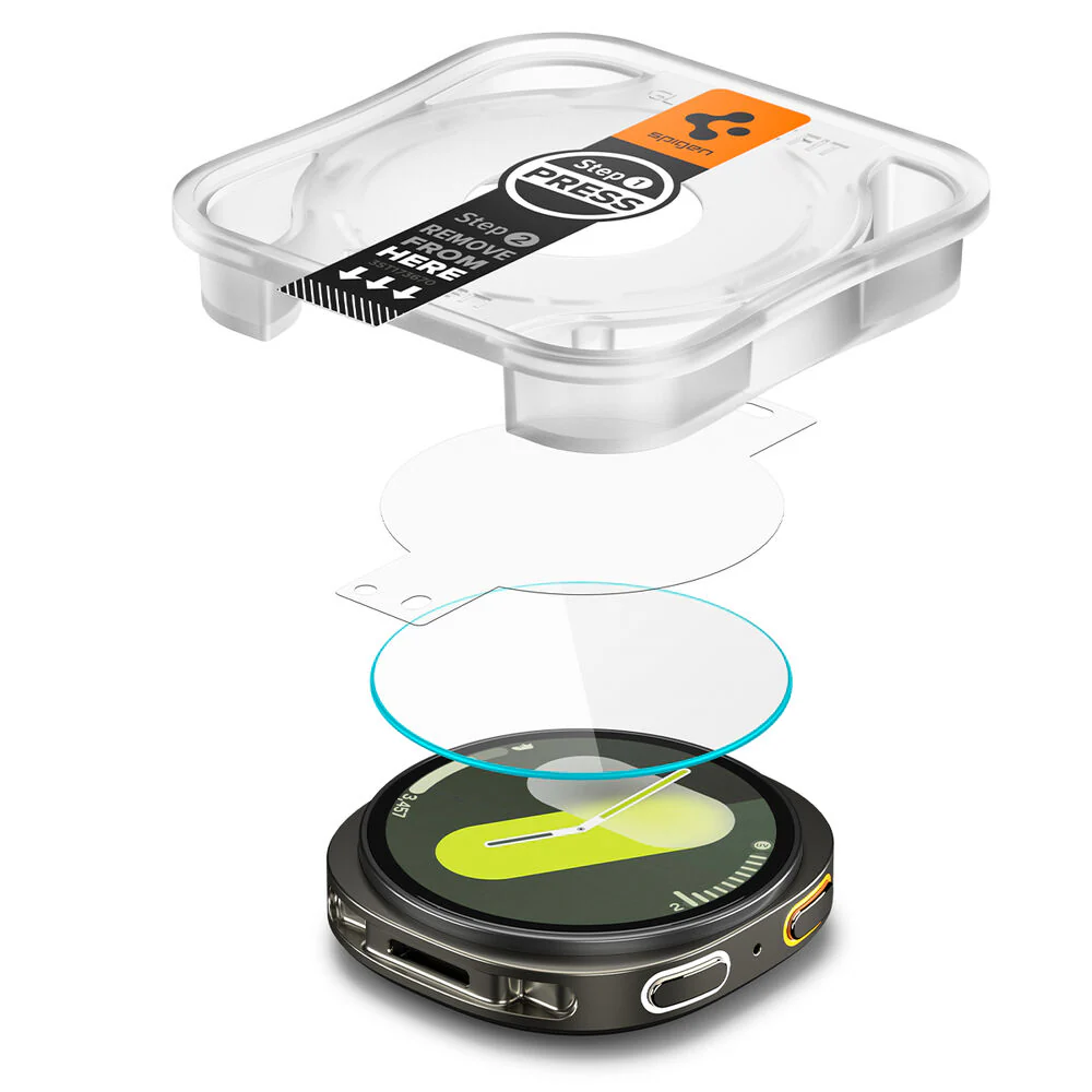 Spigen Galaxy Watch 8 44mm GLAS.tR EZ Fit Glass Screen Protector 2PCS (Clear) - Image 2