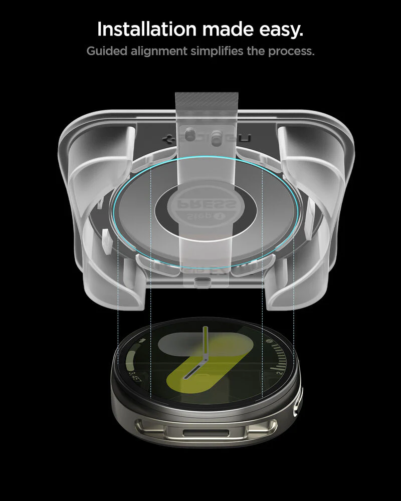 Spigen Galaxy Watch 8 44mm GLAS.tR EZ Fit Glass Screen Protector 2PCS (Clear) - Image 6