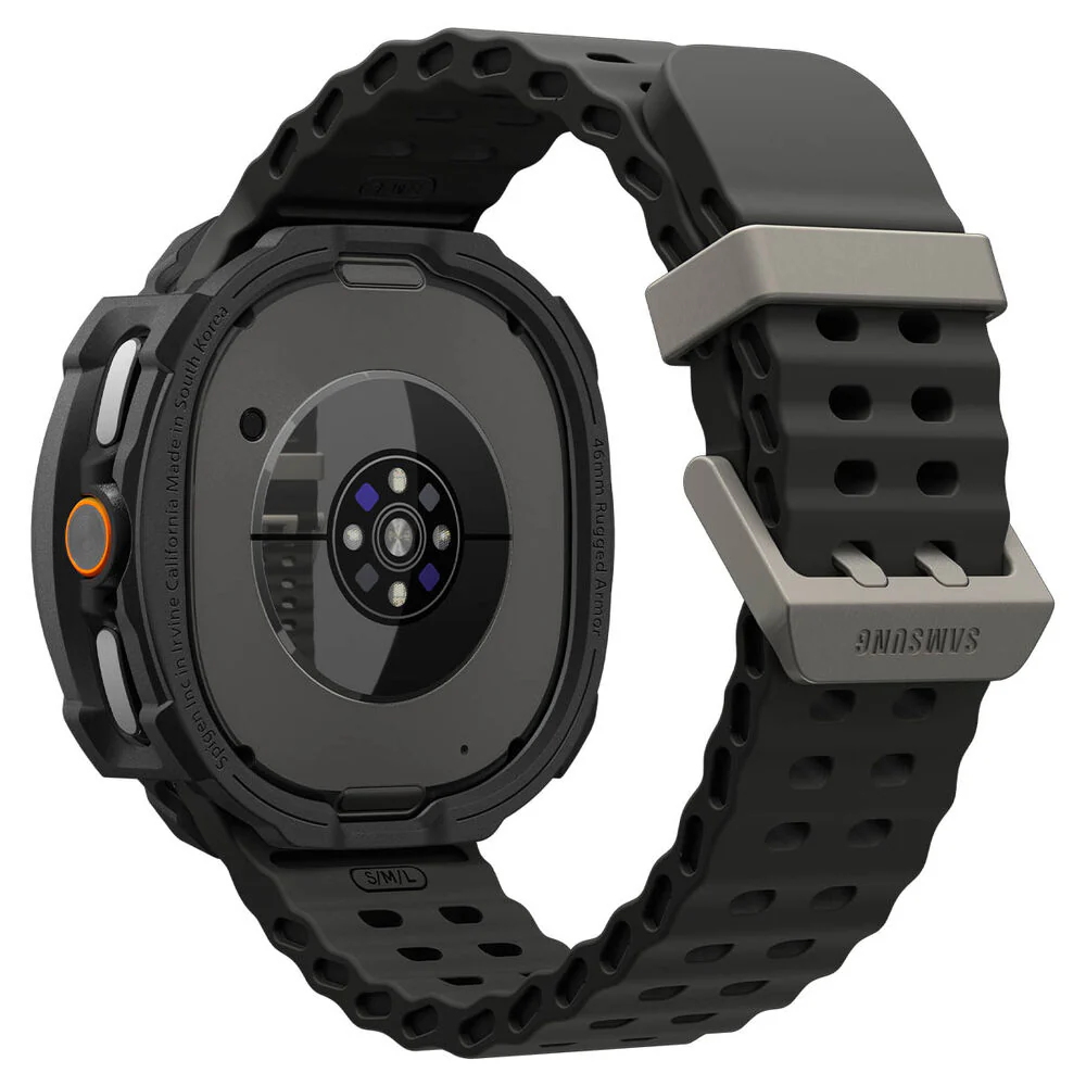 Spigen Galaxy Watch 8 Classic 46mm Rugged Armor Case (Black) - Image 3