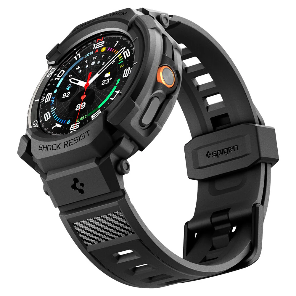 Spigen Galaxy Watch 8 Classic 46mm Rugged Armor Pro Case (Black) - Image 5