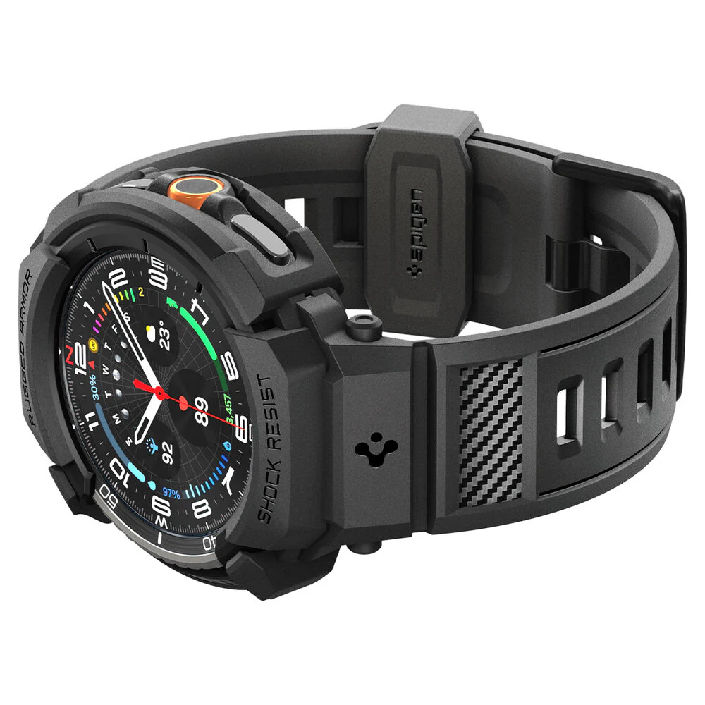 Spigen Galaxy Watch 8 Classic 46mm Rugged Armor Pro Case (Black) - Image 6