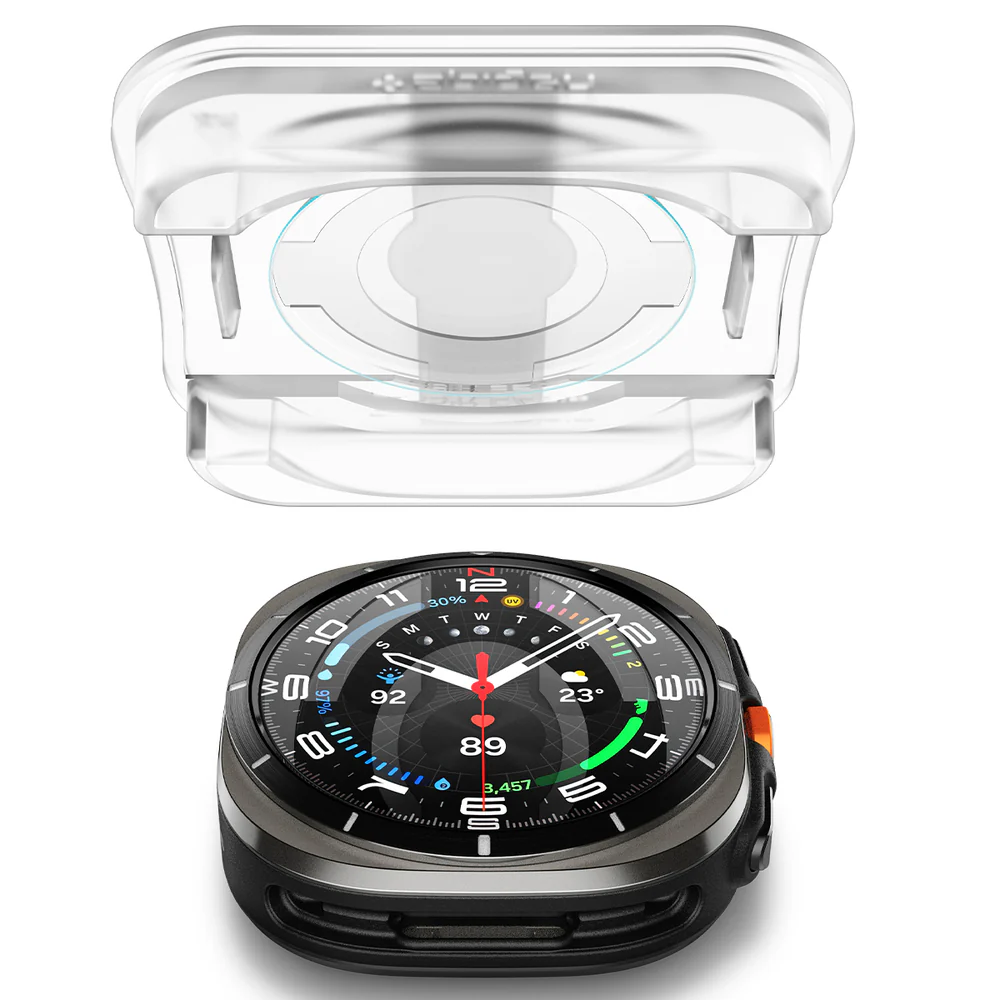 Spigen Galaxy Watch Ultra 47mm EZ Fit GLAS.tR Slim Glass Screen Protector 2PCS (Clear) - Image 4