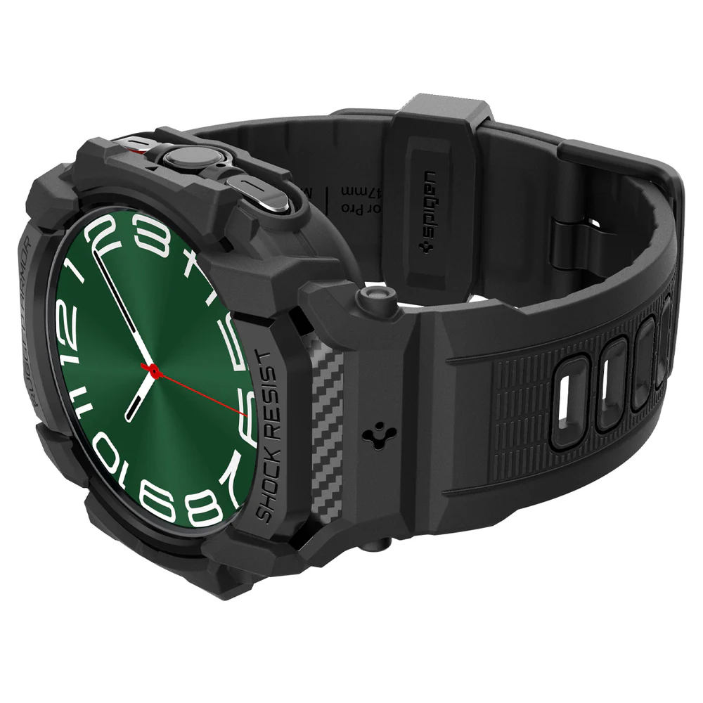Spigen Galaxy Watch Ultra 47mm Rugged Armor Pro Case (Black) - Image 5