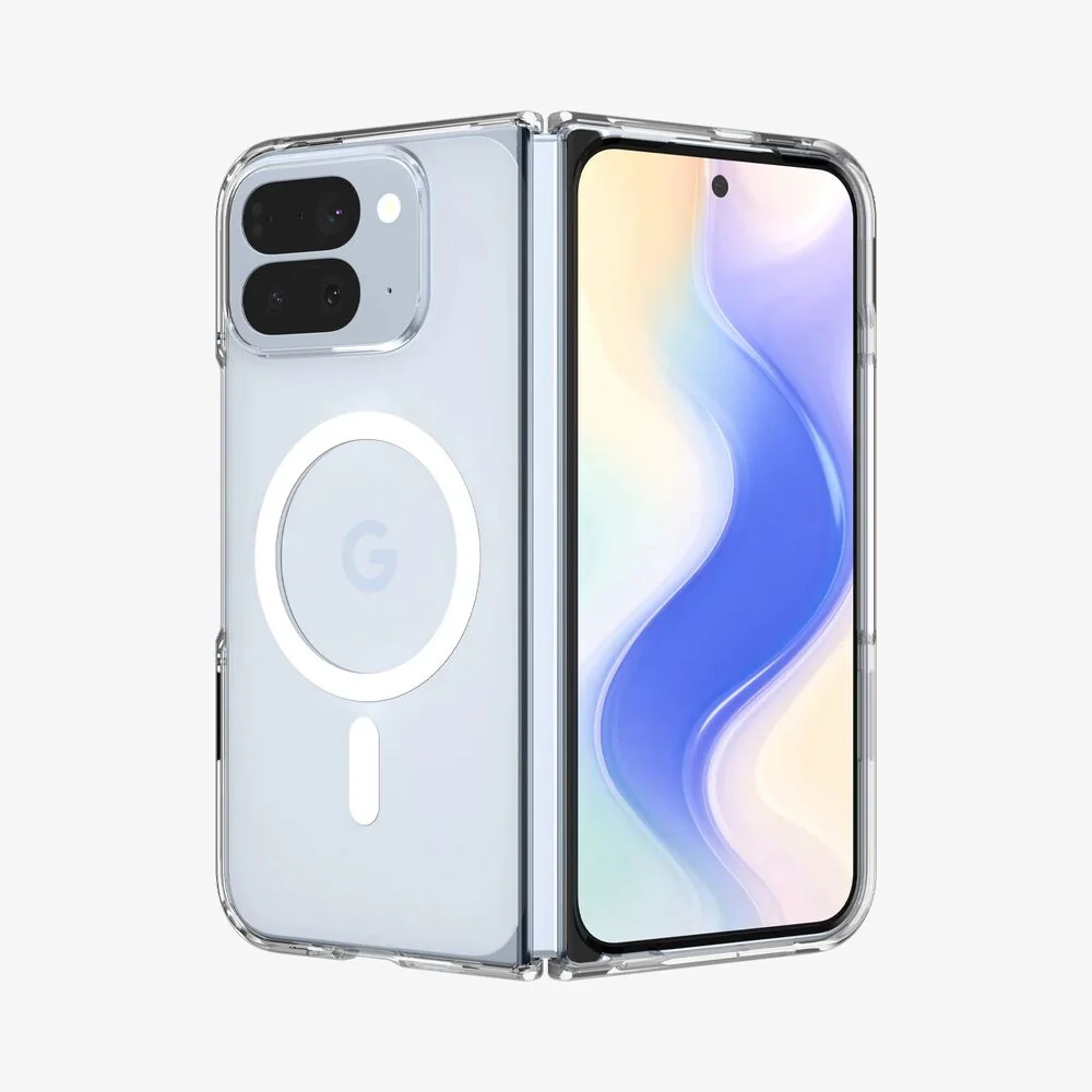 Spigen Google Pixel 10 Pro Fold Ultra Hybrid (MagFit) Case - Clear Case / White Ring - Image 2