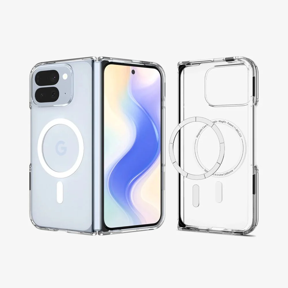Spigen Google Pixel 10 Pro Fold Ultra Hybrid (MagFit) Case - Clear Case / White Ring - Image 3