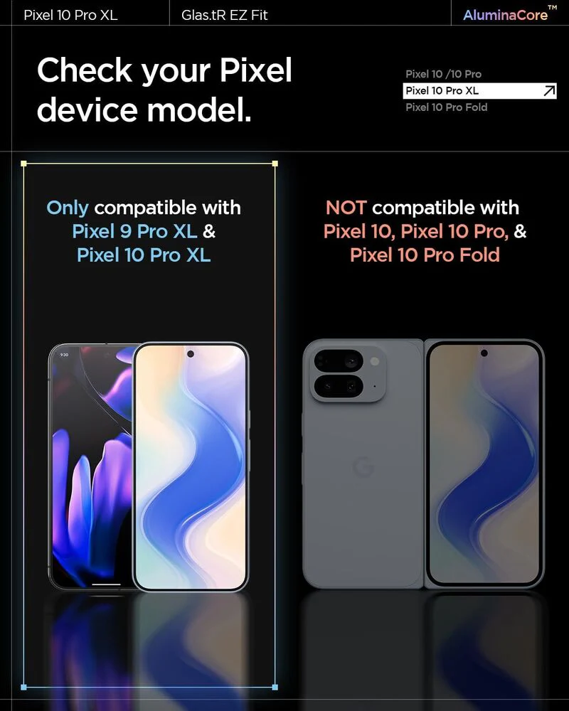 Spigen Google Pixel 10 Pro XL EZ Fit GLAS.tR Slim 2PCS Glass Screen Protector - Clear - Image 2
