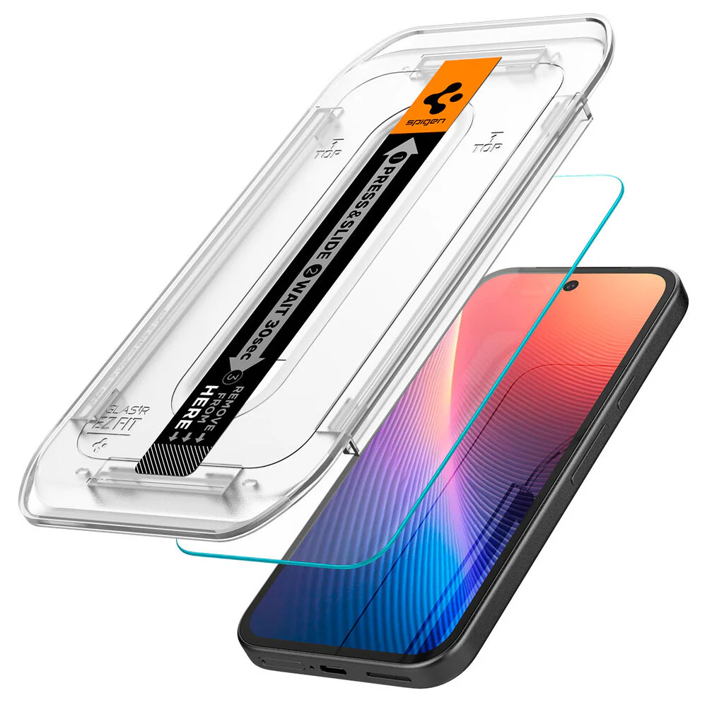 Spigen Google Pixel 9a GLAS.tR EZ Fit 2PCS Glass Screen Protector - Clear - Image 2