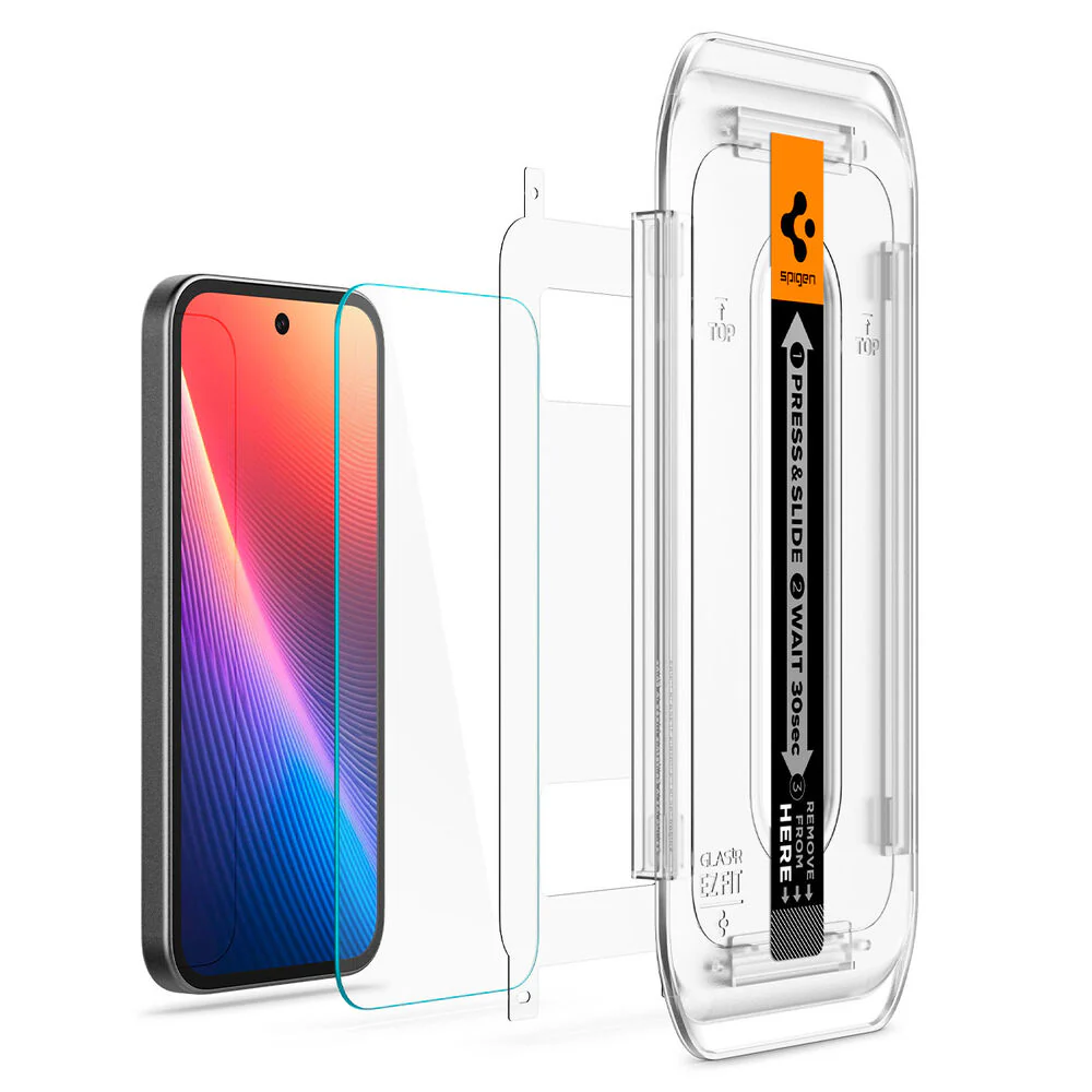 Spigen Google Pixel 9a GLAS.tR EZ Fit 2PCS Glass Screen Protector - Clear - Image 6