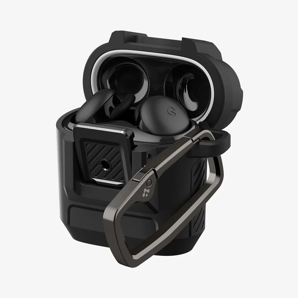 Spigen Google Pixel Buds 2a Lock Fit Case (Black) - Image 3
