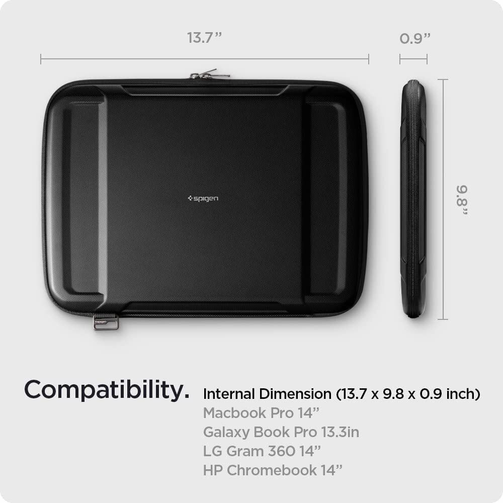 Spigen MacBook Pro 14" Rugged Armor Pro Case (Black) - Image 2