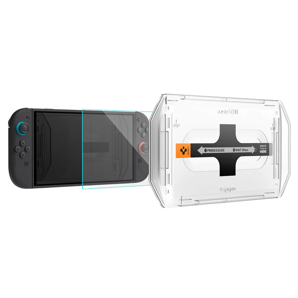 Spigen Nintendo Nintendo Switch 2 GLAS.tR EZ Fit 2PCS Video Game Accessories - Clear - Image 4