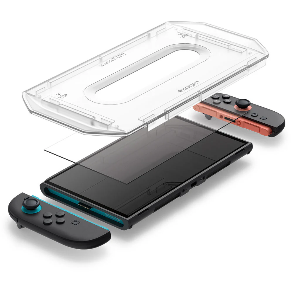Spigen Nintendo Nintendo Switch 2 GLAS.tR EZ Fit 2PCS Video Game Accessories - Clear - Image 6