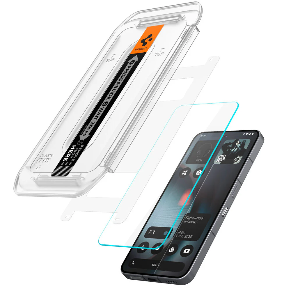 Spigen Nothing Nothing Phone (3)  GLAS.tR EZ Fit 2PCS Glass Screen Protector - Clear - Image 3