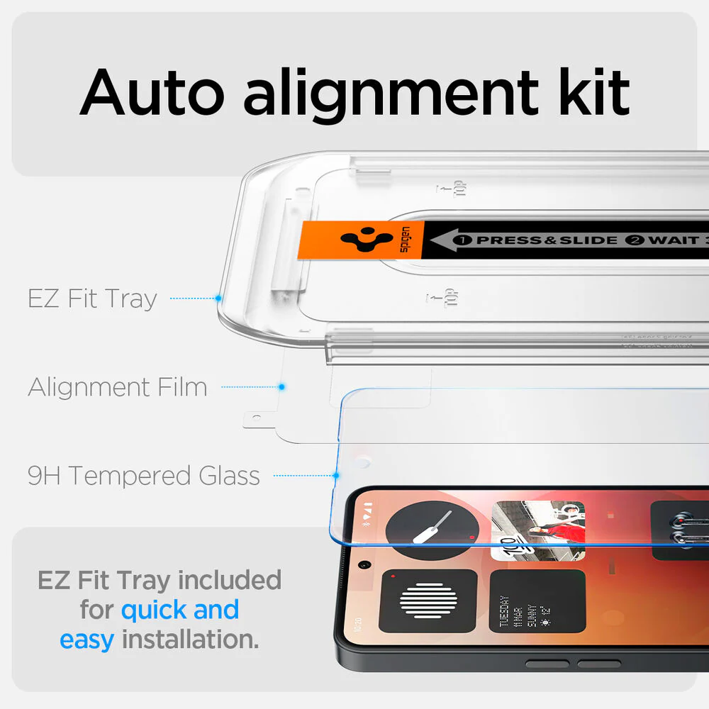 Spigen Nothing Phone (3a) Pro GLAS.tR EZ Fit HD Glass Screen Protector (Clear) - Image 4