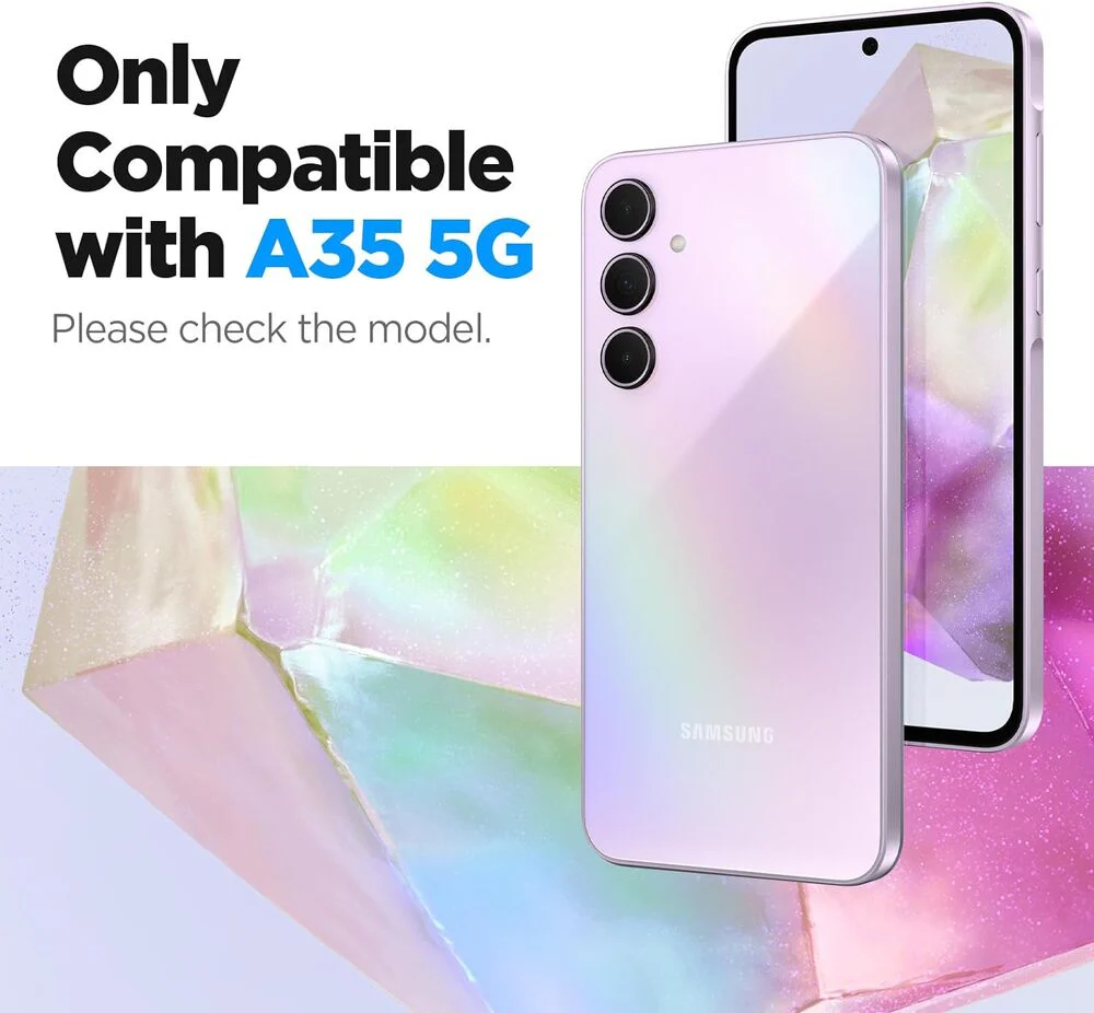 Spigen Samsung Galaxy A35 5G AlignMaster GLAS.tR Slim 2PCS Glass Screen Protector - Clear - Image 2