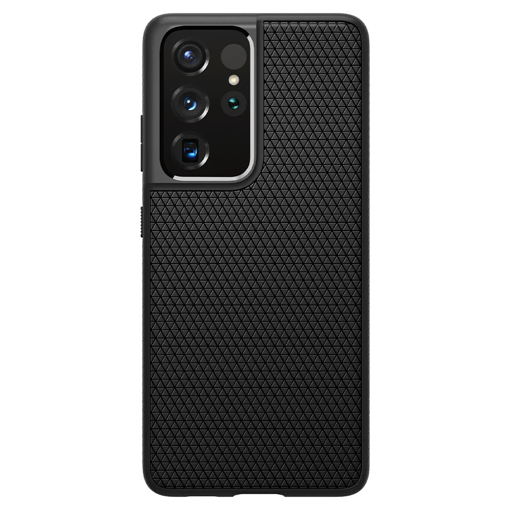 Spigen Samsung Galaxy S21 Ultra Liquid Air Case - Black - Image 2