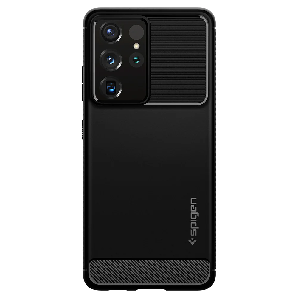 Spigen Samsung Galaxy S21 Ultra Rugged Armor Case - Black - Image 2