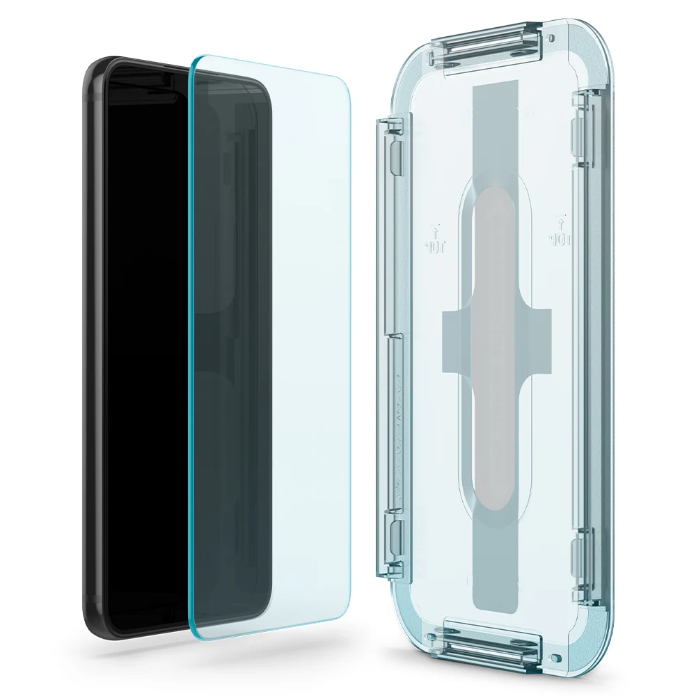 Spigen Samsung Galaxy S22 EZ Fit GLAS.tR Slim Glass Screen Protector - Clear - Image 5