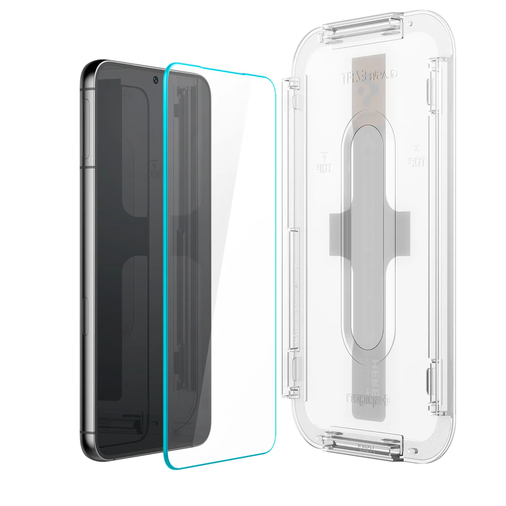 Spigen Samsung Galaxy S23 EZ Fit GLAS.tR Slim 2PCS Glass Screen Protector - Clear - Image 4