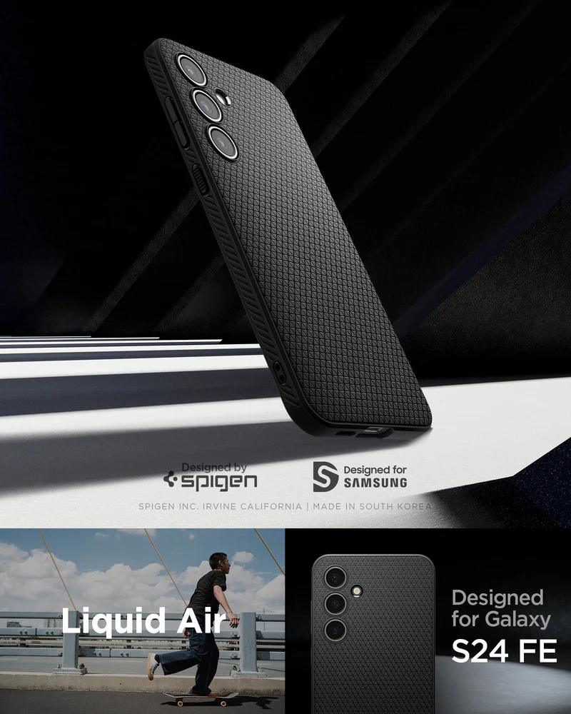 Spigen Samsung Galaxy S24 FE Liquid Air Case - Black - Image 2