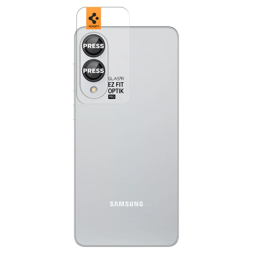 Spigen Samsung Galaxy S25 Edge GLAS.tR EZ Fit Optik Pro HD 2PCS Glass Lens Protector - Black - Image 2