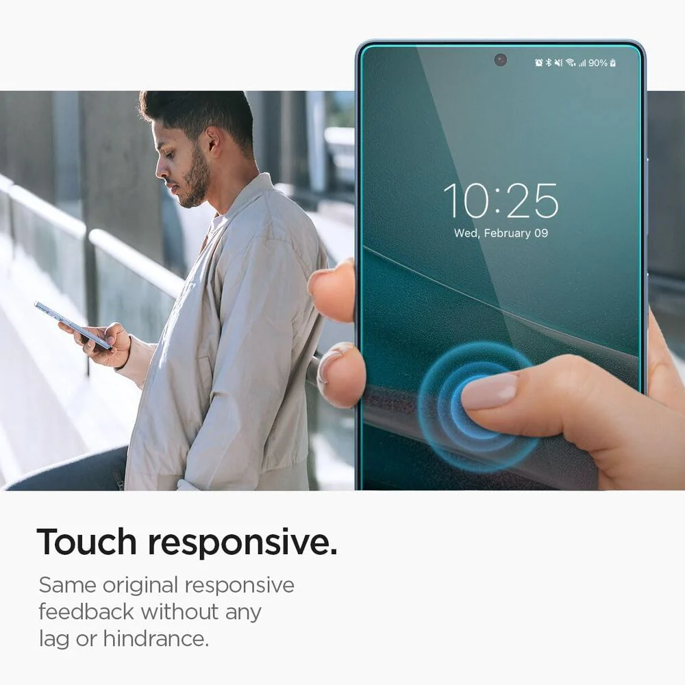Spigen Samsung Galaxy S25 Ultra EZ Fit GLAS.tR Slim HD 2PCS Glass Screen Protector - Clear - Image 5