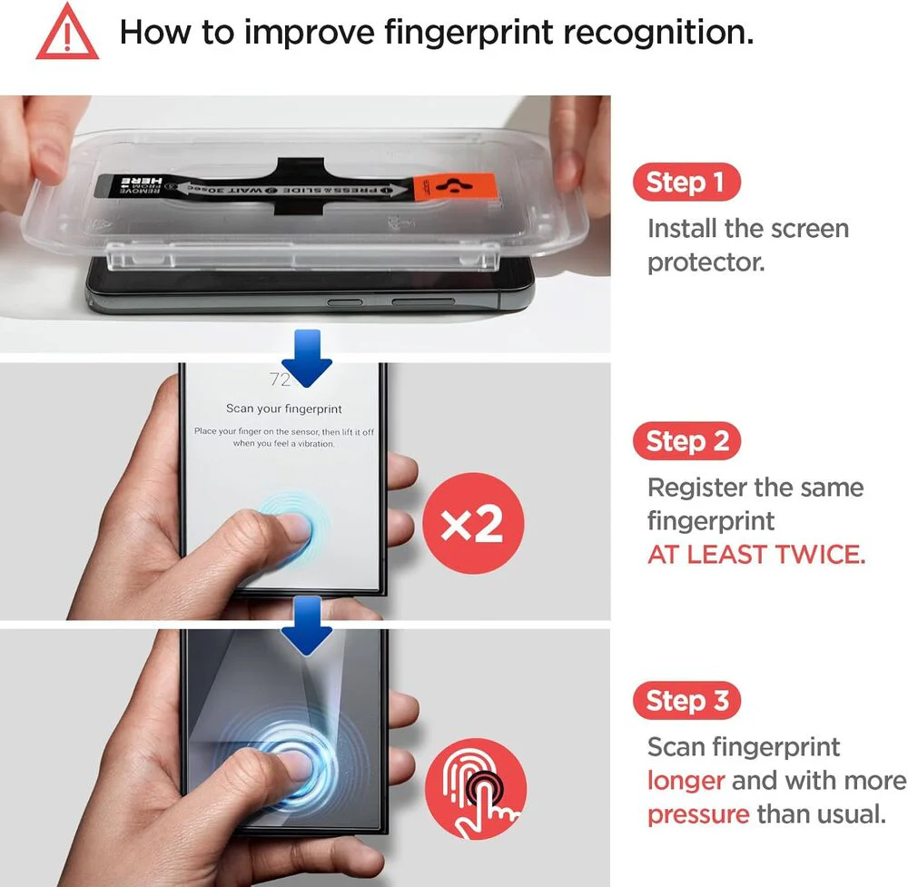 Spigen Samsung Galaxy S25 Ultra GLAS.tR EZ Fit HD Privacy 2PCS Screen Protector - Black - Image 6