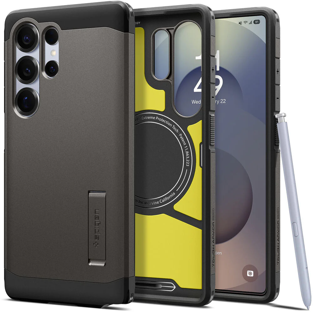 Spigen Samsung Galaxy S25 Ultra Tough Armor MagFit Case (Gunmetal) - Image 2
