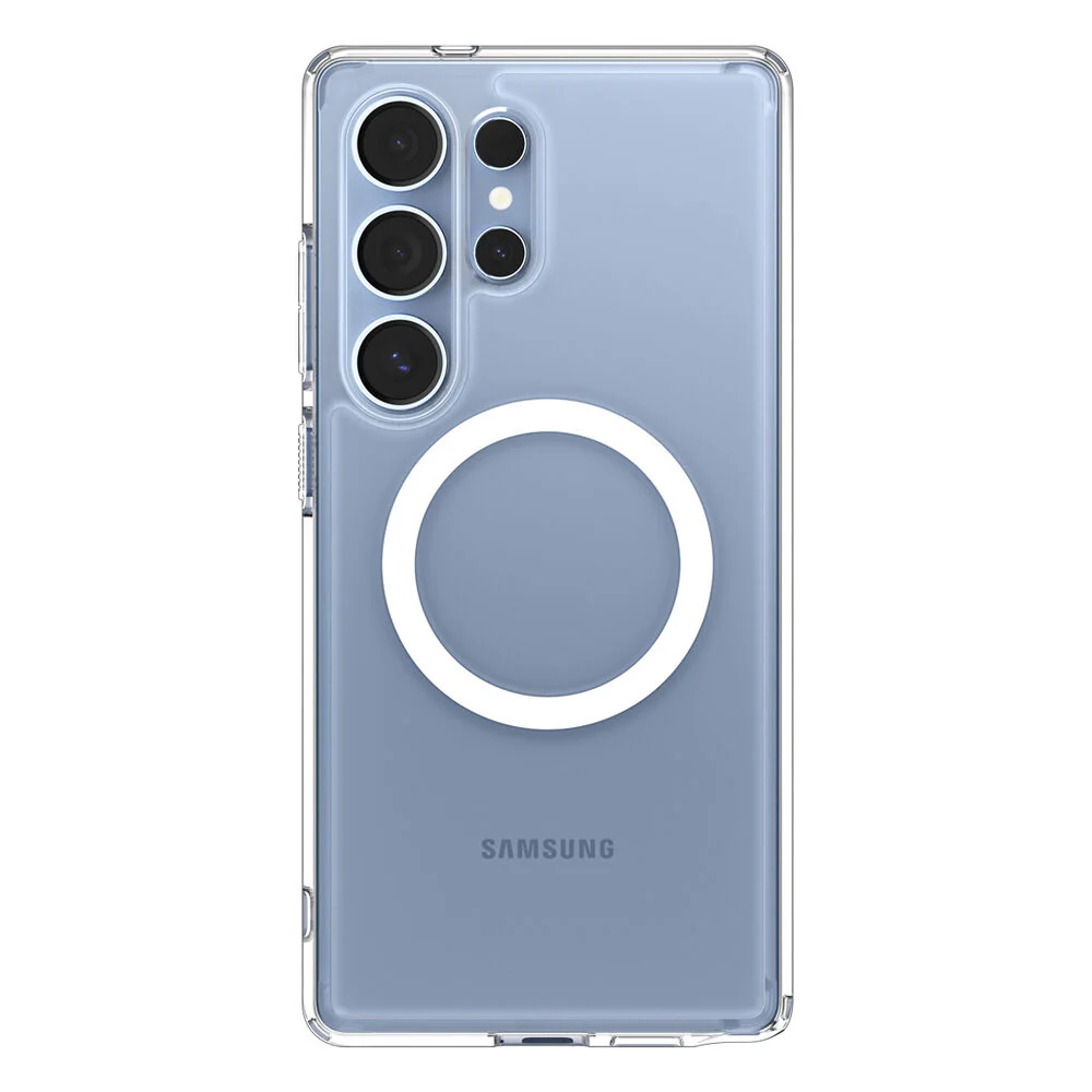 Spigen Samsung Galaxy S25 Ultra Ultra Hybrid (MagFit) Case - Clear Case / White Ring - Image 2