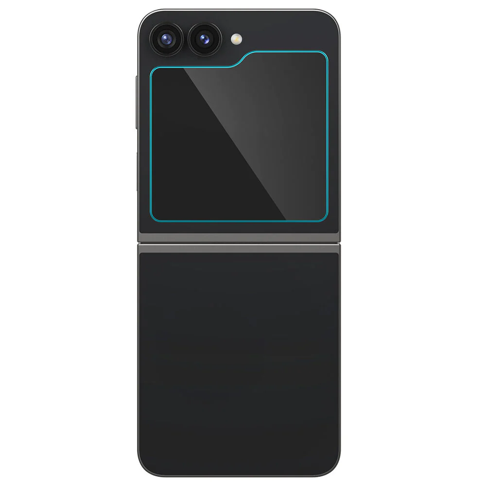 Spigen Samsung Galaxy Z Flip 6 EZ Fit GLAS.tR Slim 2PCS Glass Screen Protector - Clear - Image 2
