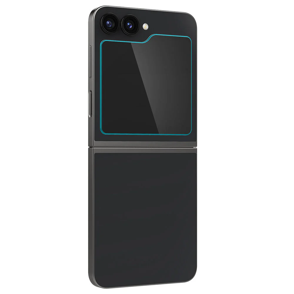 Spigen Samsung Galaxy Z Flip 6 EZ Fit GLAS.tR Slim 2PCS Glass Screen Protector - Clear - Image 3