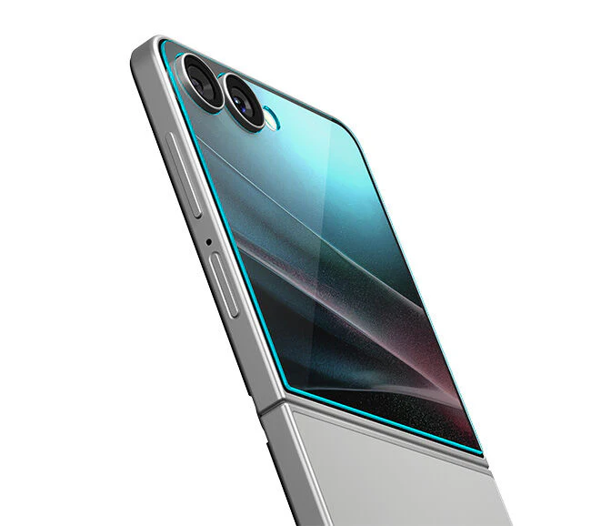 Spigen Samsung Galaxy Z Flip 7 GLAS.tR EZ Fit HD 2PCS Glass Screen Protector - Clear - Image 2