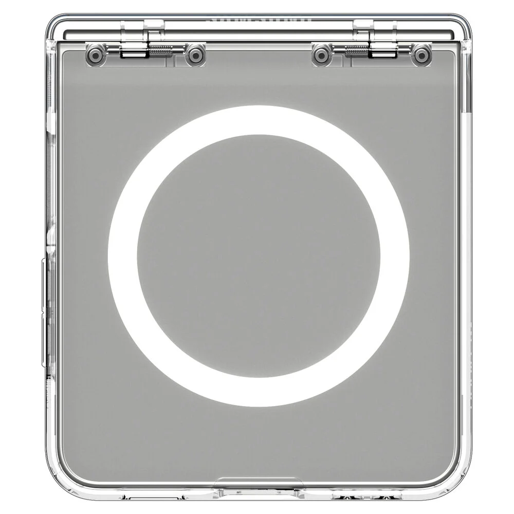 Spigen Samsung Galaxy Z Flip 7 Ultra Hybrid Pro (MagFit) Case - Clear Case / White Ring - Image 5
