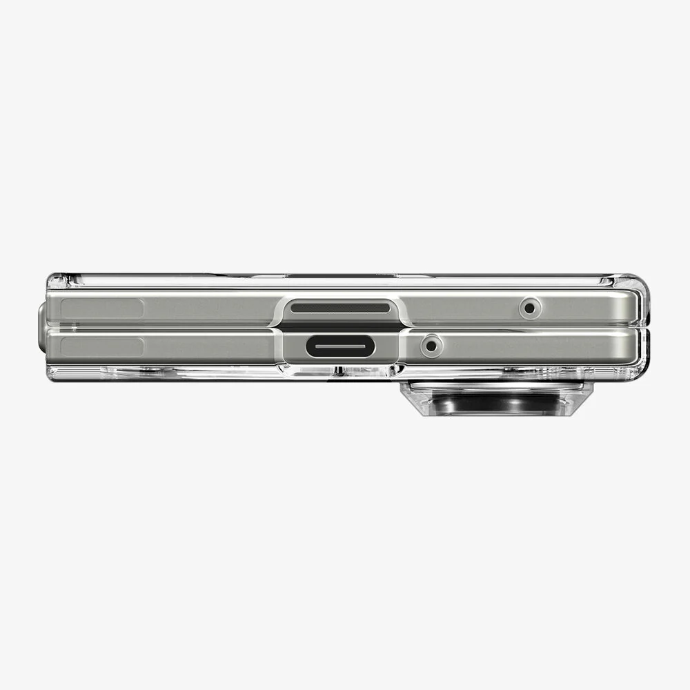 Spigen Samsung Galaxy Z Fold 7 Air Skin (MagFit) Case - Clear Case / White Ring - Image 6