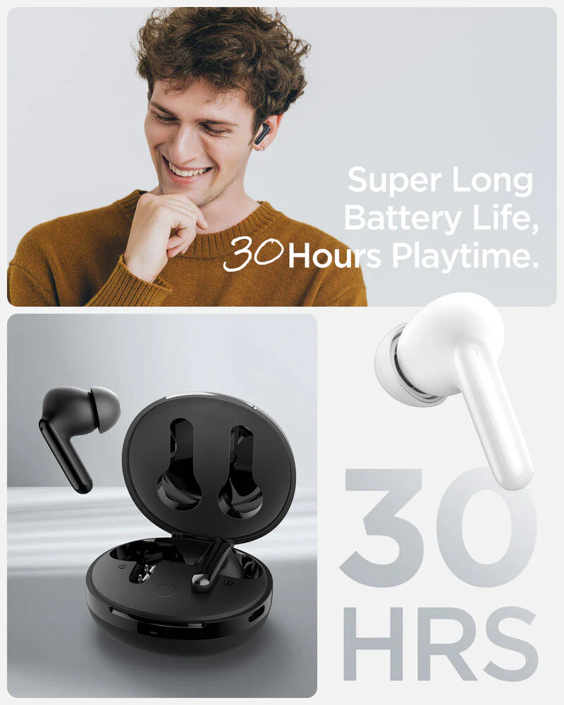 Spigen SPIGEN AUDIO Advanced Noise Cancellation in-Ear Earbuds SA-TW S10 Earphone (Black) - Image 6