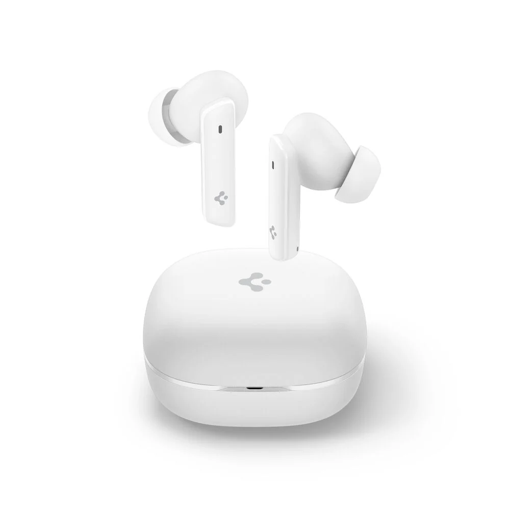 Spigen SPIGEN AUDIO Advanced Noise Cancellation Pro in-Ear Earbuds SA-TW P20 Earphone (White) - Image 2