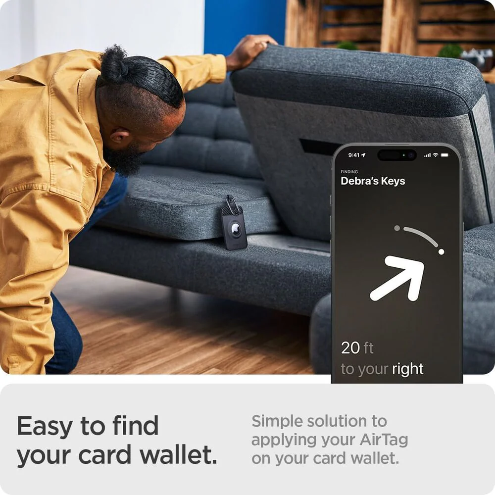 SPIGEN Tesla Key Card Case with AirTag Slot (Carbon Edition) - Image 6