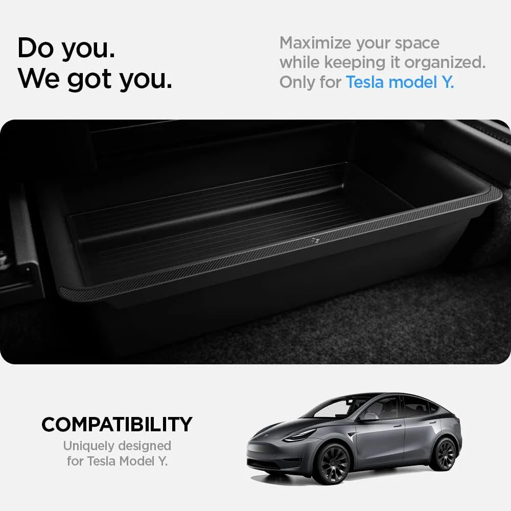 Spigen Tesla Model Y (2020-2026) Rear Under Air Outlet Storage Box TO223 (Carbon Edition) - Image 6