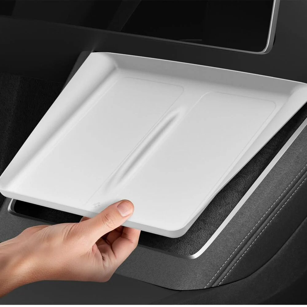 SPIGEN Tesla Model Y Juniper (2025-2026)  TO261JH Wireless Charging Pad Cover (White) - Image 6