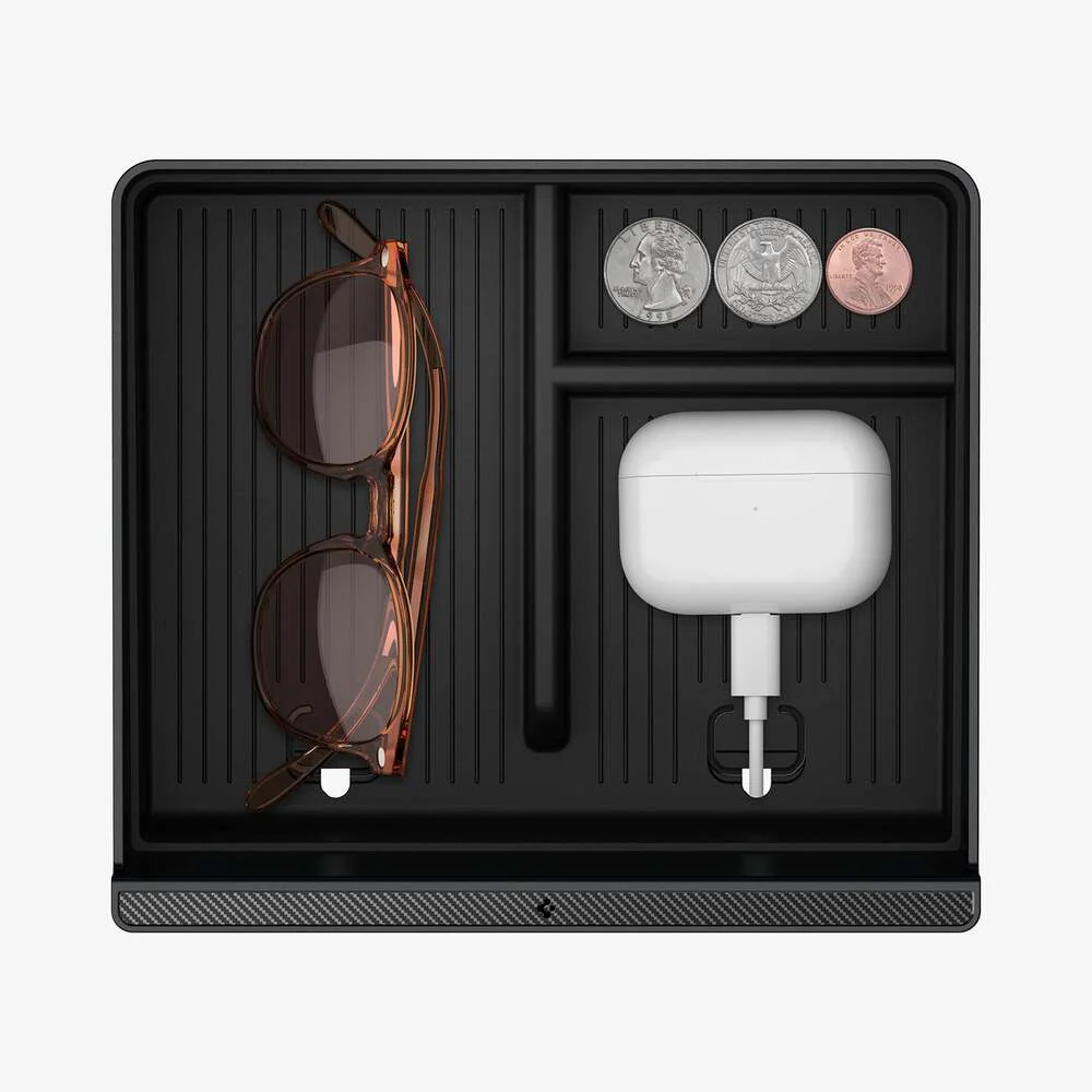 Spigen Tesla Model Y Juniper (2025-2026) Y L Center Console Organizer Tray TO220H (Carbon Edition) - Image 3
