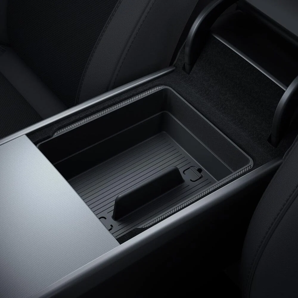 SPIGEN Tesla Model Y Juniper (2025-2026) Y L TO224H Armrest Console Tray (Carbon Edition) - Image 3