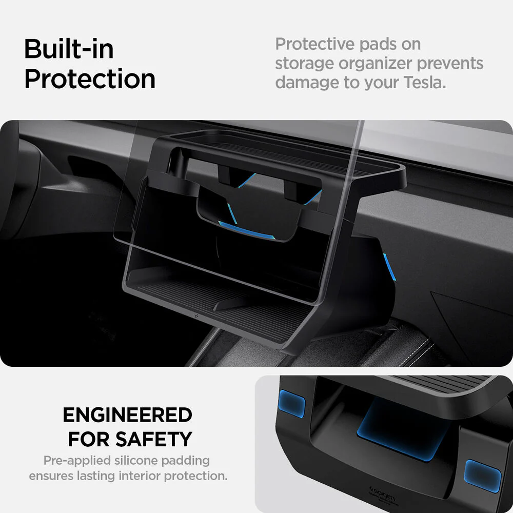 SPIGEN Tesla Model Y Juniper (2025-2026) Y L TO227H Under Screen Storage Organizer (Black) - Image 8
