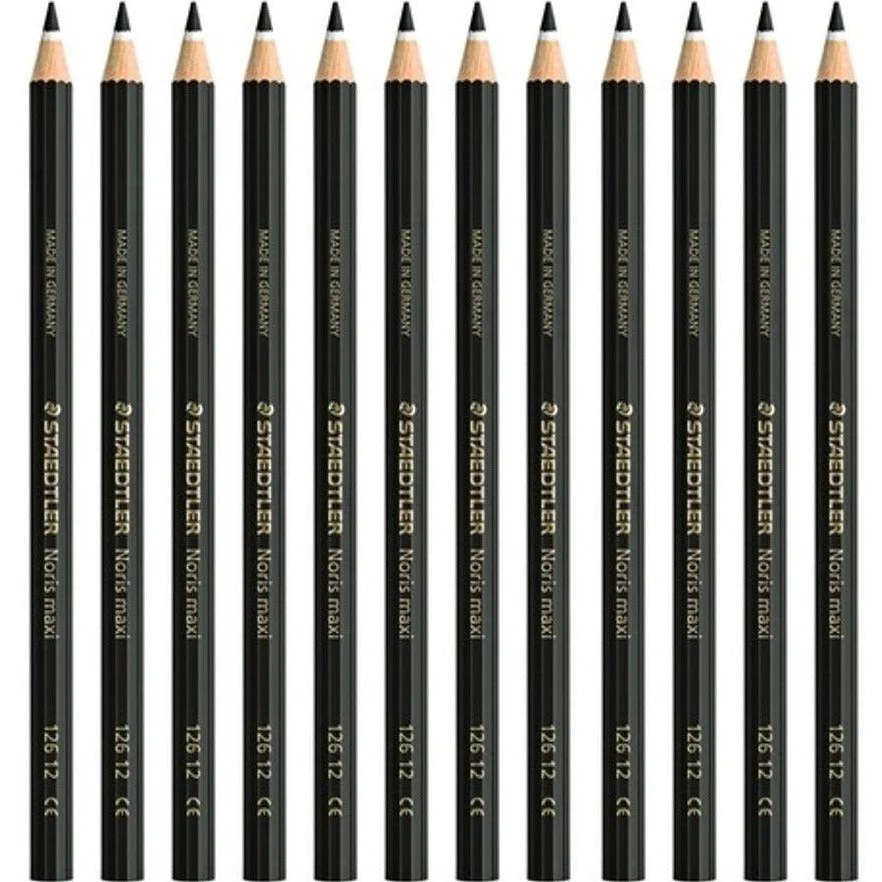 Staedtler Noris Club Maxi Learner Coloured Pencils Pack 12 (Black) - Image 3