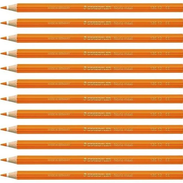 Staedtler Noris Club Maxi Learner Coloured Pencils Pack 12 (Orange) - Image 2